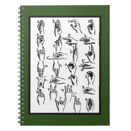 Asl-Gebärdensprache-Beispiele Notizblock