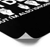 ASL-Gebärdensprache Ich bin taub und ignoriere dic Poster (Ecke)