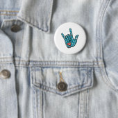Asl-Gebärdensprache Ich liebe dich Geste Herz Gehö Button (Beispiel)