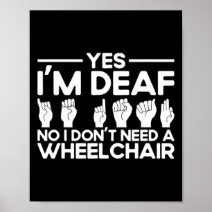 ASL-Gebärdensprache Ja, ich bin tot Poster
