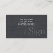 ASL, Gebärdensprache, Übersetzer, Visitenkarte (Rückseite)