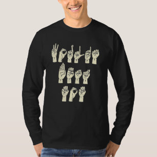 ASL Gebärdensprache Weltbeste Mutter Fingerbuchsta T-Shirt
