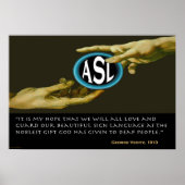 ASL : Gottes Geschenk an Taube 19" x 13" Poster (Vorne)