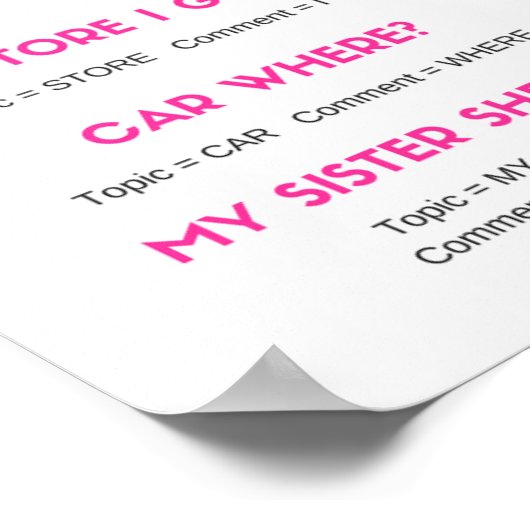 ASL Grammar Poster (Ecke)