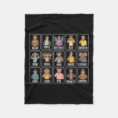 Asl Hand Gesture Animals Deaf Hörverlust Awarene Fleecedecke (Vorderseite)