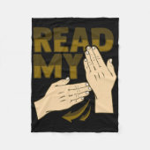 Asl Hand Gesture Deaf Hearing Loss Awareness 12 Fleecedecke (Vorderseite)