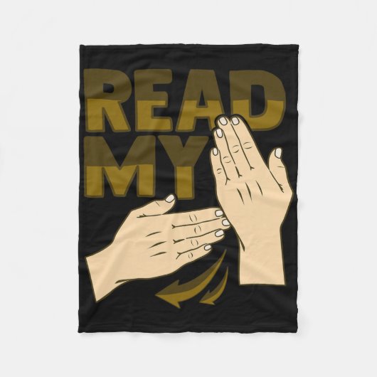 Asl Hand Gesture Deaf Hearing Loss Awareness 12 Fleecedecke (Vorderseite)