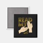 Asl Hand Gesture Deaf Hearing Loss Awareness 12 Magnet (Vorderseite/Rückseite)