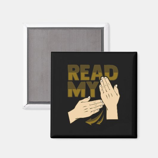 Asl Hand Gesture Deaf Hearing Loss Awareness 12  Magnet (Vorderseite/Rückseite)