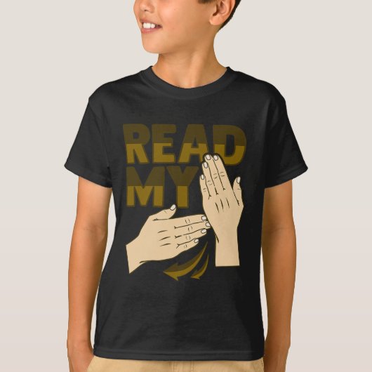 Asl Hand Gesture Deaf Hearing Loss Awareness 12  T-Shirt (Vorderseite)