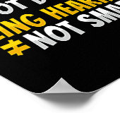 Asl Hand Gesture Deaf Hearing Loss Awareness 2  Poster (Ecke)