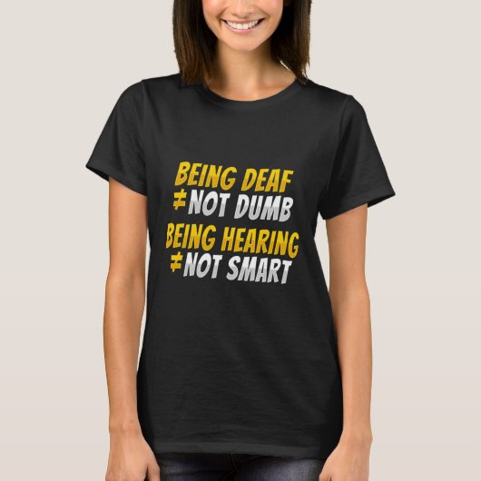 Asl Hand Gesture Deaf Hearing Loss Awareness 2  T-Shirt (Vorderseite)