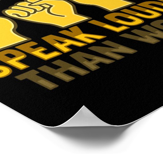 Asl Hand Gesture Deaf Hearing Loss Awareness 5  Poster (Ecke)