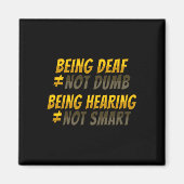 Asl Hand Gesture Deaf Hearing Loss Awareness 6 Magnet (Vorne)