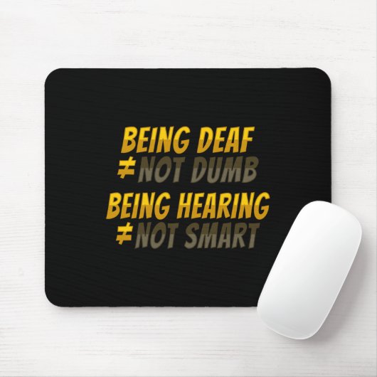 Asl Hand Gesture Deaf Hearing Loss Awareness 6 Mousepad (Mit Mouse)
