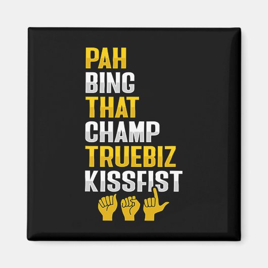 Asl Hand Gesture Deaf Hearing Loss Awareness 8 Magnet (Vorne)