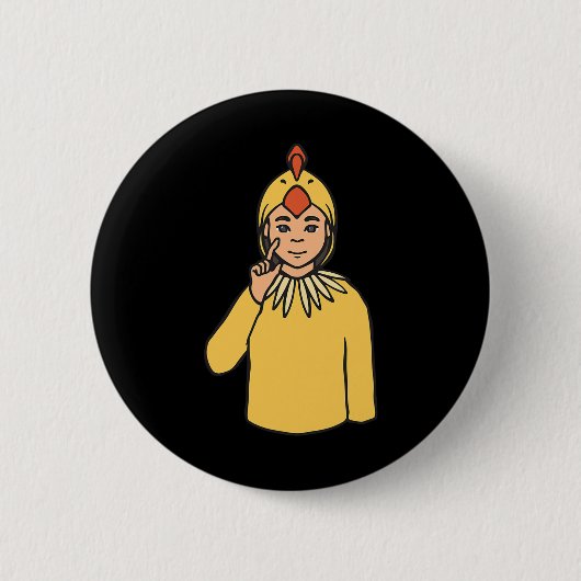 Asl Hand Gesture Deaf Hörschreckenjäger Button (Vorderseite)