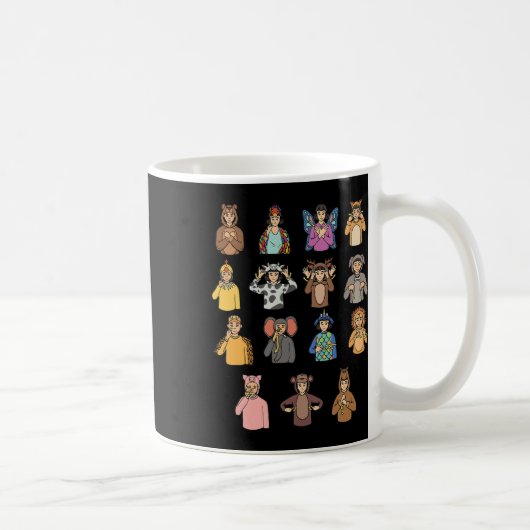 Asl Hand Gesture Deaf Hörschreckenjäger Kaffeetasse (Rechts)