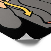 Asl Hand Gesture Deaf Hörschreckenjäger Poster (Ecke)