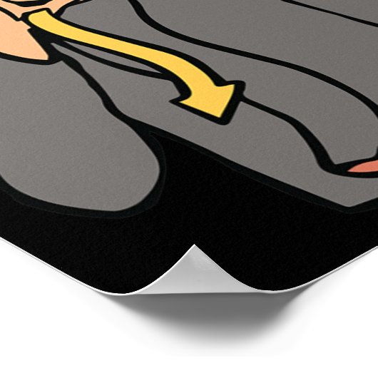 Asl Hand Gesture Deaf Hörschreckenjäger Poster (Ecke)