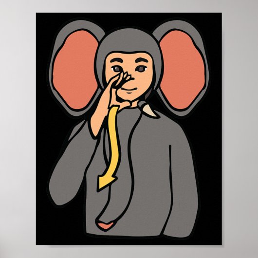 Asl Hand Gesture Deaf Hörschreckenjäger Poster (Vorne)