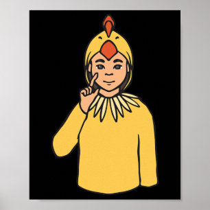 Asl Hand Gesture Deaf Hörschreckenjäger Poster