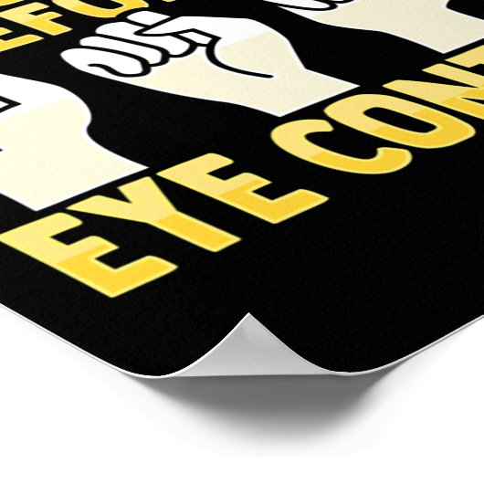 ASL Hand Gesture Deaf Hörverlust Bewusstsein 10 Poster (Ecke)