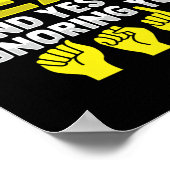 ASL Hand Gesture Deaf Hörverlust Bewusstsein 11 Poster (Ecke)