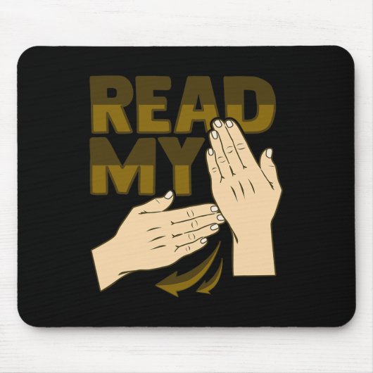 ASL Hand Gesture Deaf Hörverlust Bewusstsein 12 Mousepad (Vorne)