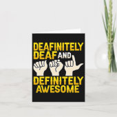 Asl Hand Gesture Deaf Hörverlust Bewusstsein 4 Karte (Vorderseite)