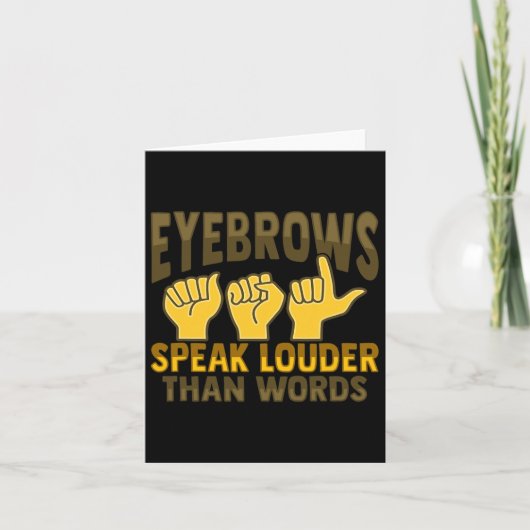 Asl Hand Gesture Deaf Hörverlust Bewusstsein 5 Karte (Vorderseite)