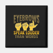 ASL Hand Gesture Deaf Hörverlust Bewusstsein 5 Magnet (Vorne)