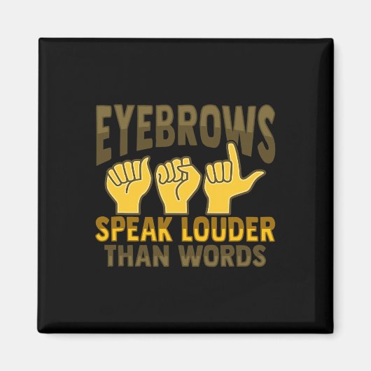 ASL Hand Gesture Deaf Hörverlust Bewusstsein 5 Magnet (Vorne)