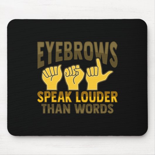 ASL Hand Gesture Deaf Hörverlust Bewusstsein 5 Mousepad (Vorne)