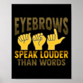 ASL Hand Gesture Deaf Hörverlust Bewusstsein 5 Poster (Vorne)