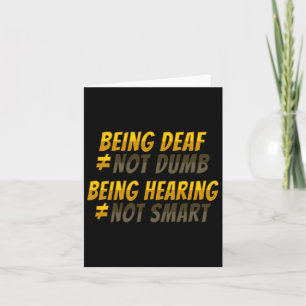 Asl Hand Gesture Deaf Hörverlust Bewusstsein 6 Karte