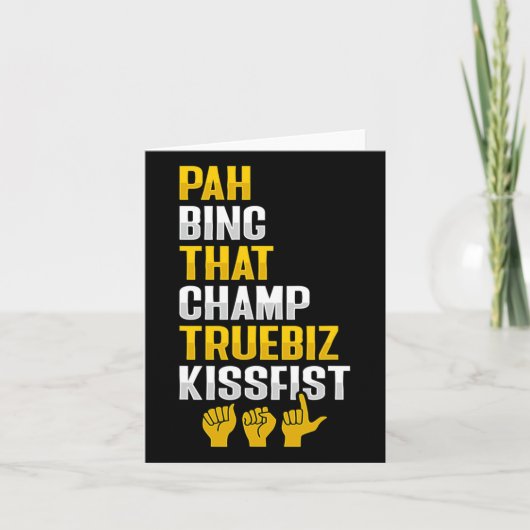 Asl Hand Gesture Deaf Hörverlust Bewusstsein 8 Karte (Vorderseite)