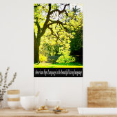 ASL-Handförmige Zweige 36 Zoll x 24 Zoll Poster (Küche)