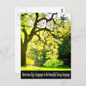 ASL-Handförmige Zweige Postkarte (Vorne/Hinten)