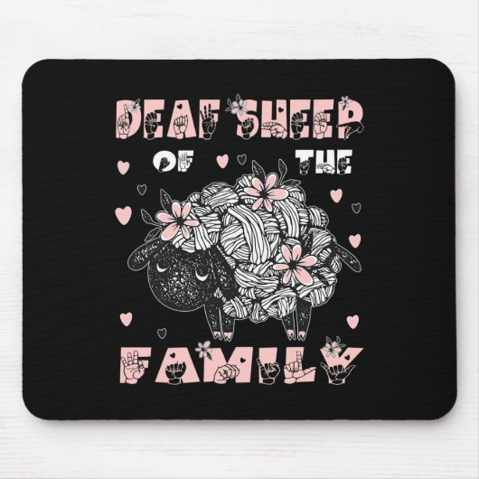 Asl-Handgeste Handschriftsprache Hörverlust A Mousepad (Vorne)