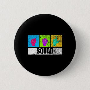 ASL-Handschrift für Deaf Stolz und Deaf Awa Button