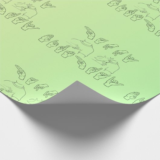 ASL Happy Birthday /Hand Signature and Finger Rech Geschenkpapier (Ecke)