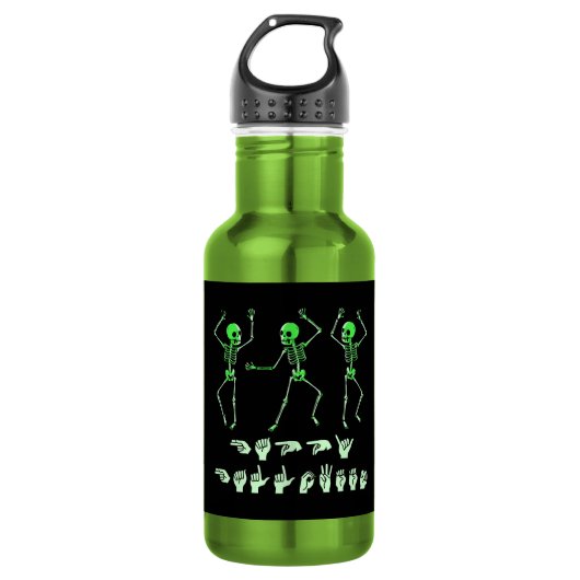 ASL Happy Halloween I - Niedliche Spooky Saison Edelstahlflasche (Vorderseite)