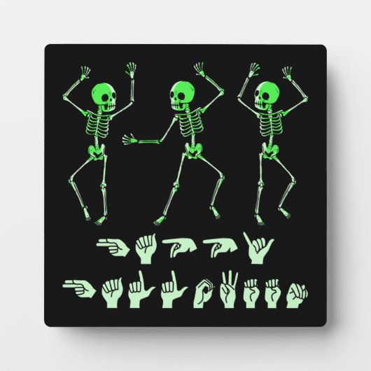 ASL Happy Halloween I - Niedliche Spooky Saison Fotoplatte (Vorderseite)
