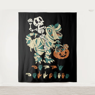 ASL Happy Halloween II - Niedliche Spooky Saison Wandteppich
