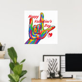 ASL Happy Valentine's Day Poster (Heimbüro)