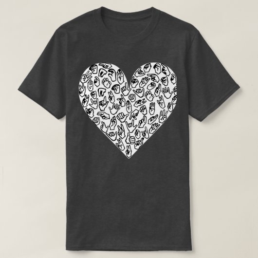 ASL Heart Hands T-Shirt (Design vorne)