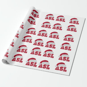 ASL HO HO HO HAT GESCHENKPAPIER