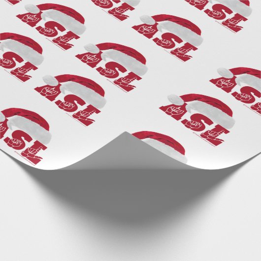 ASL HO HO HO HAT GESCHENKPAPIER (Ecke)