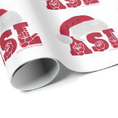 ASL HO HO HO HAT GESCHENKPAPIER (Rolleneckpunkt)